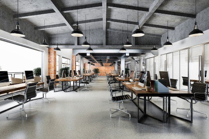 3D render of office space