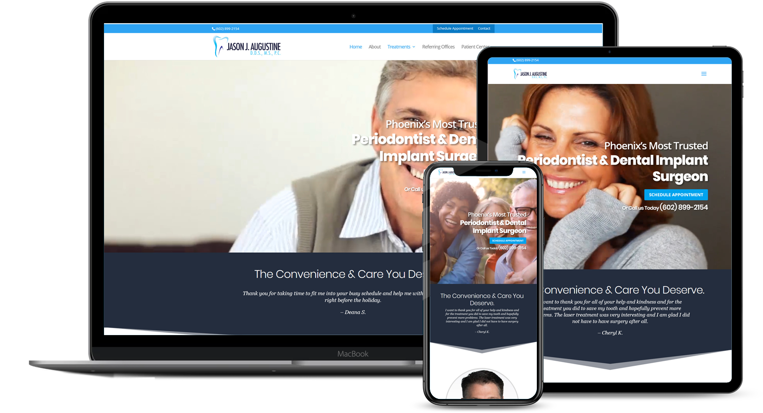 Website design for dental implant surgeon