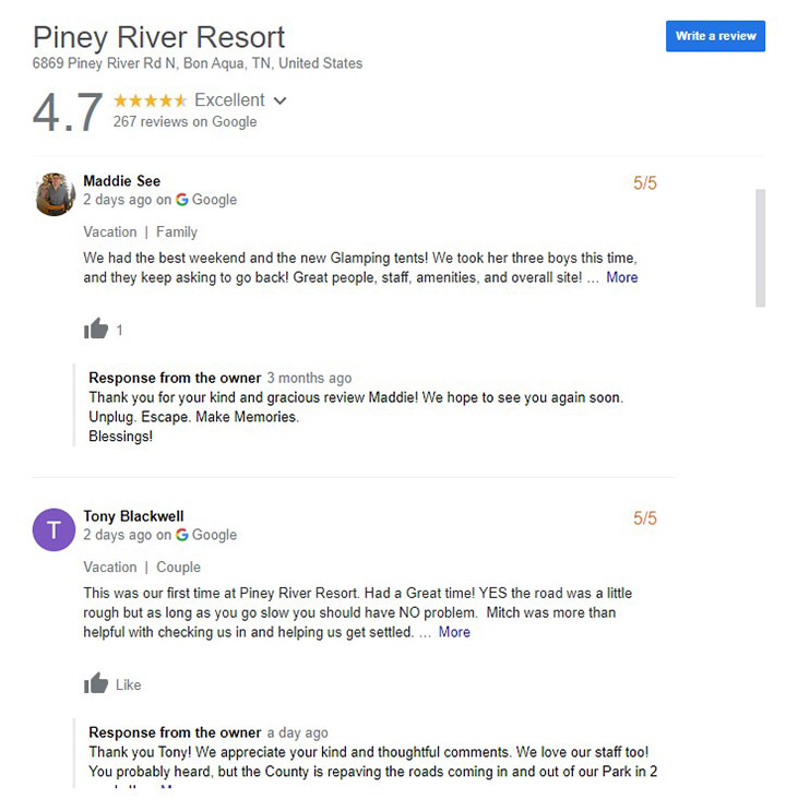 rv park reviews