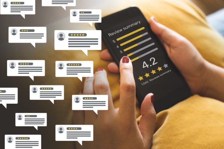online reviews with 4.2 score